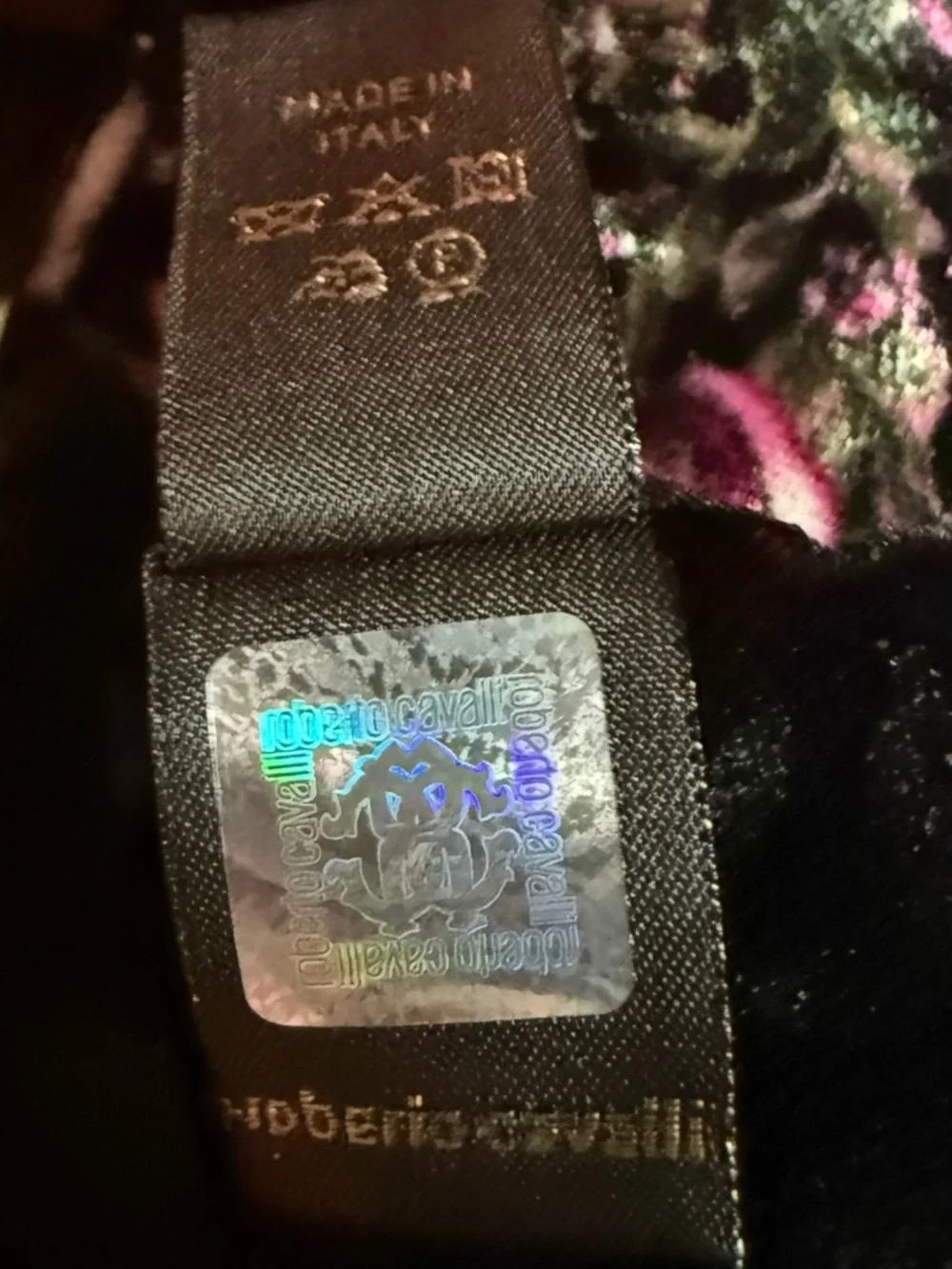 Exquisite Vintage Roberto Cavalli Velvet Scarf- Holographic Authenticated - Picture 8 of 10